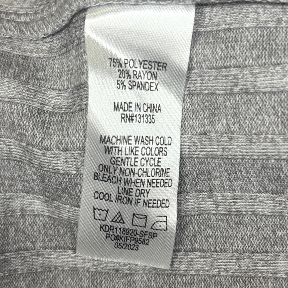 Socialite Gray Ribbed Midi Dress with Crisscross Back | Size SP | NWT - Picture 5 of 9